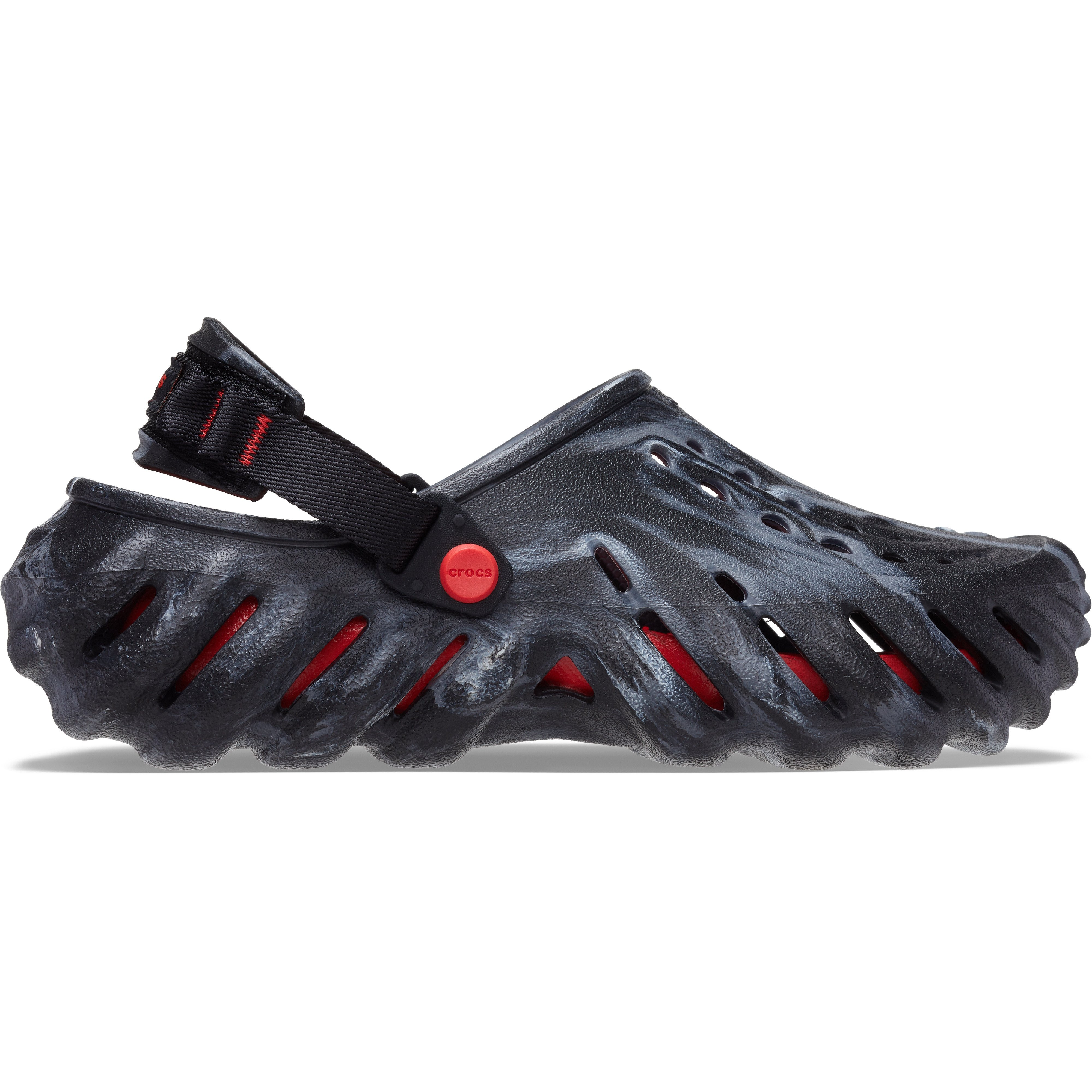 Saboti Crocs Classic Echo Marbled Clog Negru - Black/Flame - poza 1
