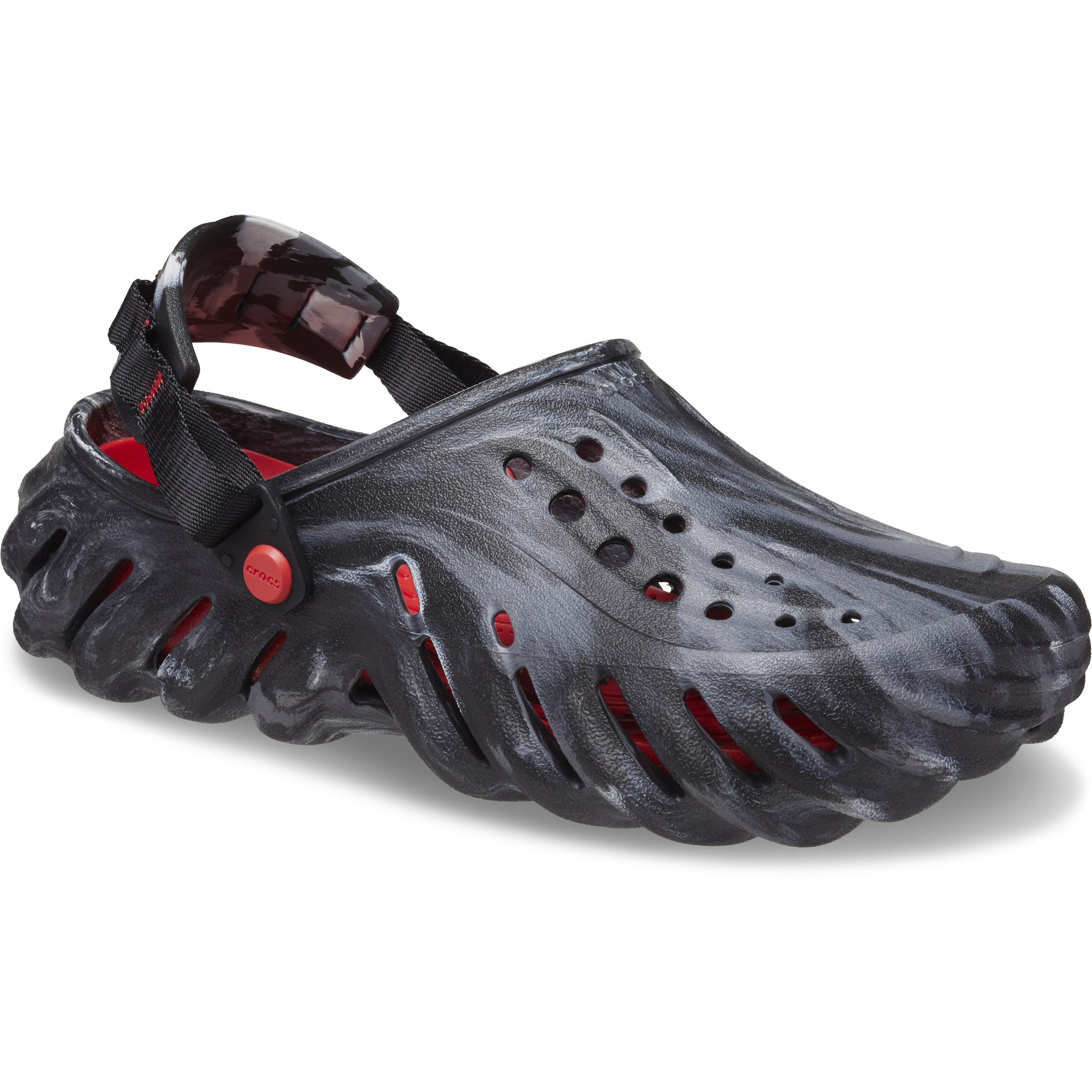 Saboti Crocs Classic Echo Marbled Clog Negru - Black/Flame - poza 2