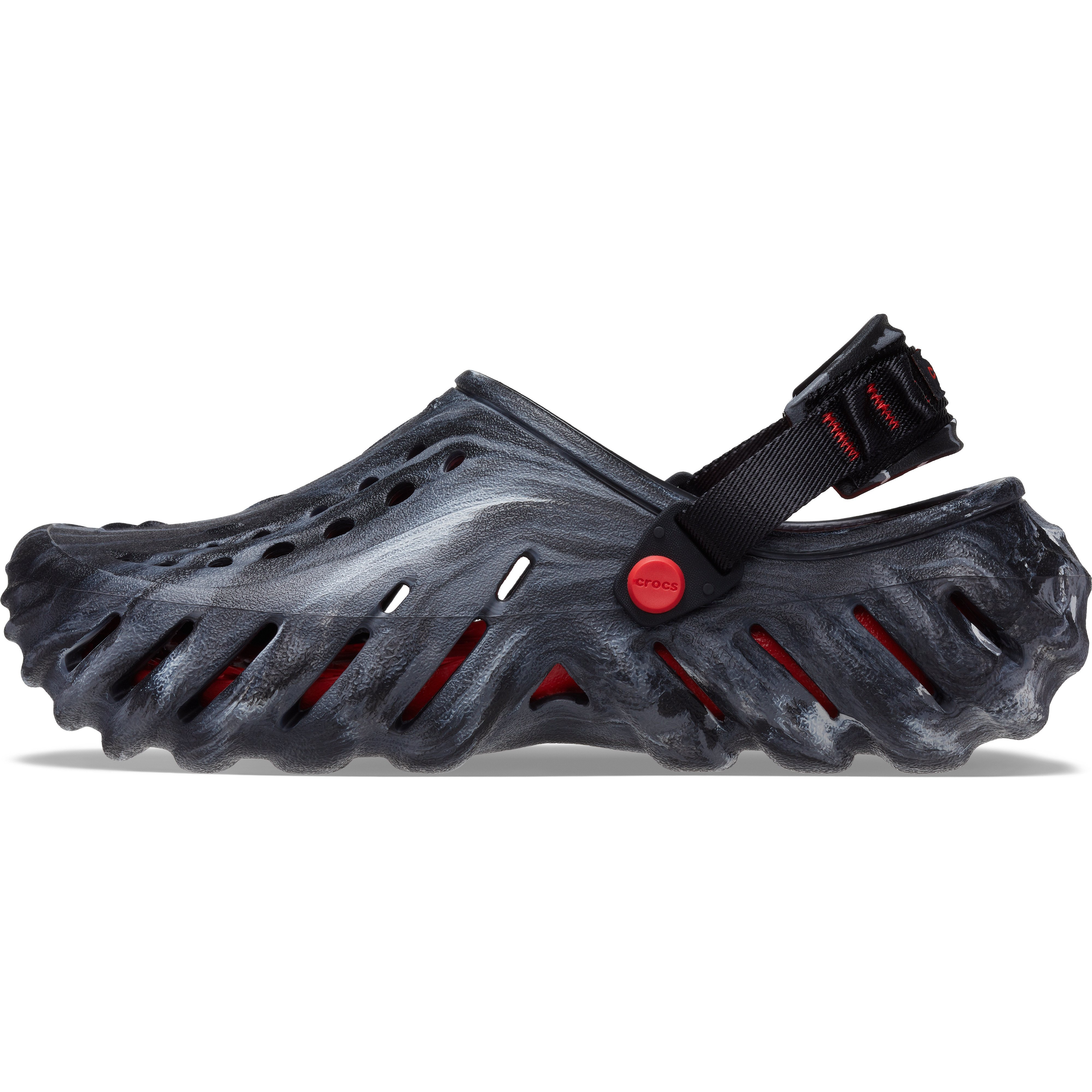 Saboti Crocs Classic Echo Marbled Clog Negru - Black/Flame - poza 3