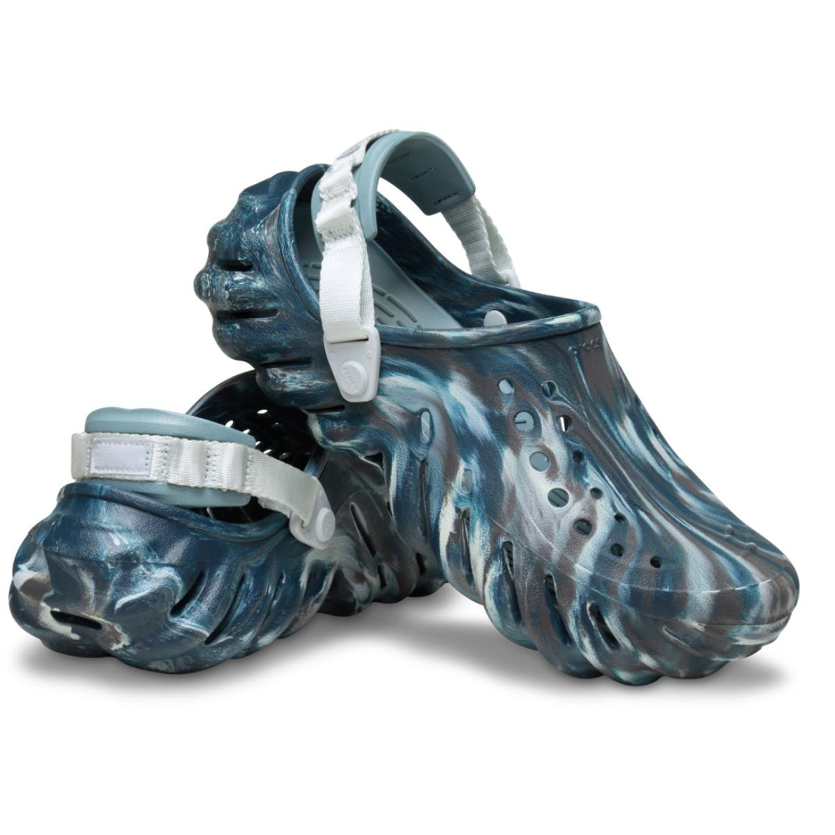 Saboti Crocs Classic Echo Marbled Clog Negru - Black Sand/Multi - poza 4