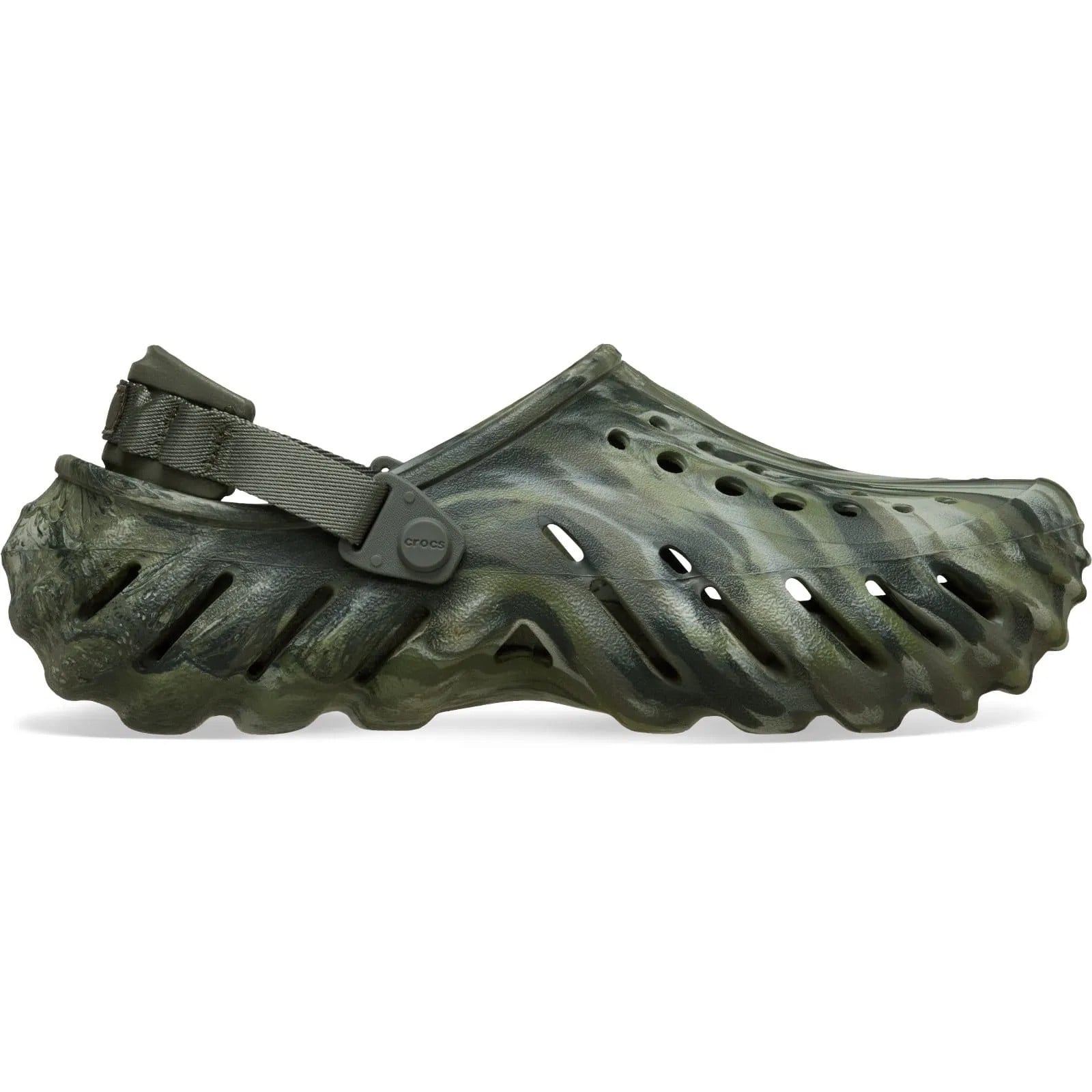Saboti Crocs Classic Echo Marbled Clog Verde - Dusty Olive/Multi - poza 1