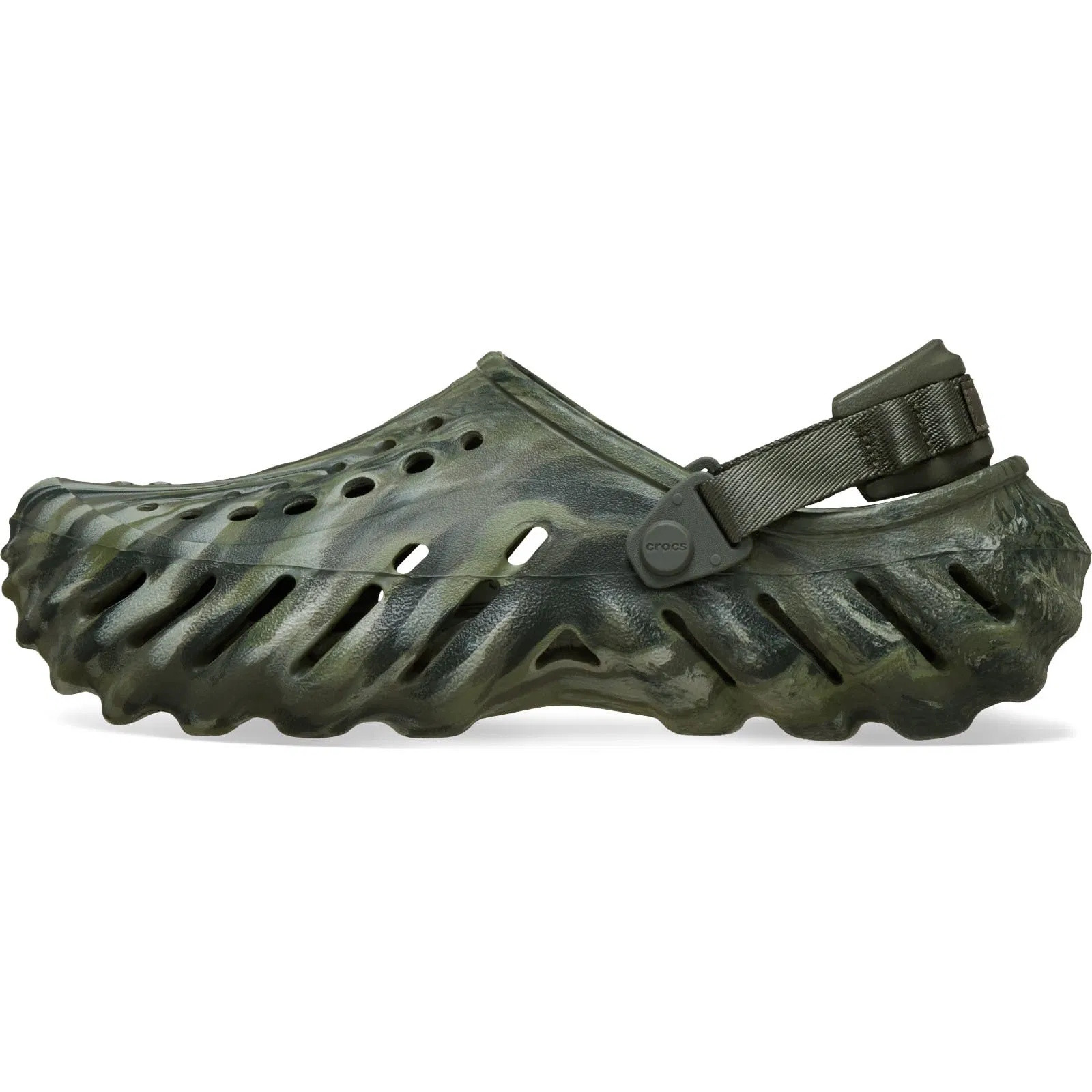 Saboti Crocs Classic Echo Marbled Clog Verde - Dusty Olive/Multi - poza 2