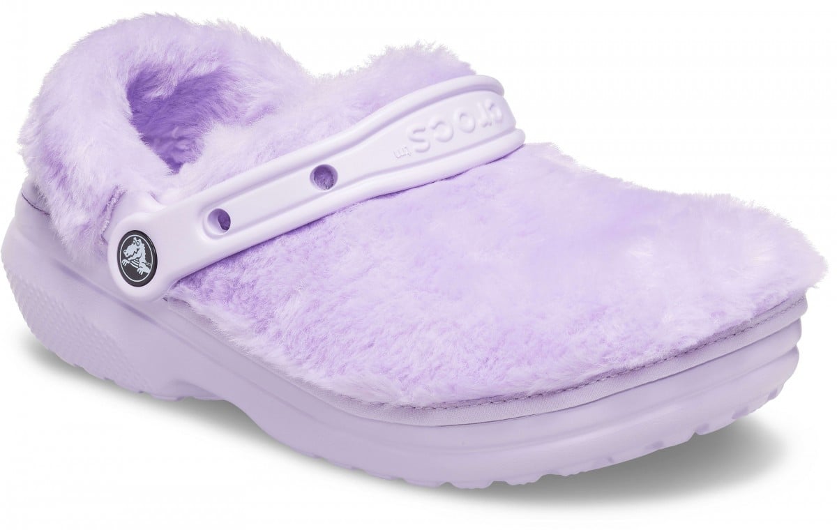 Saboți Crocs Classic Fur Sure Mov - Lavender - poza 2