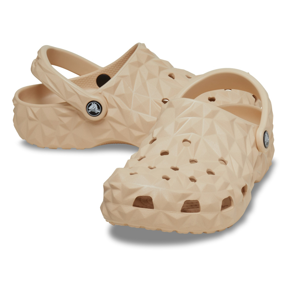 Saboti Crocs Classic Geometric Clog Bej - Shitake - poza 4