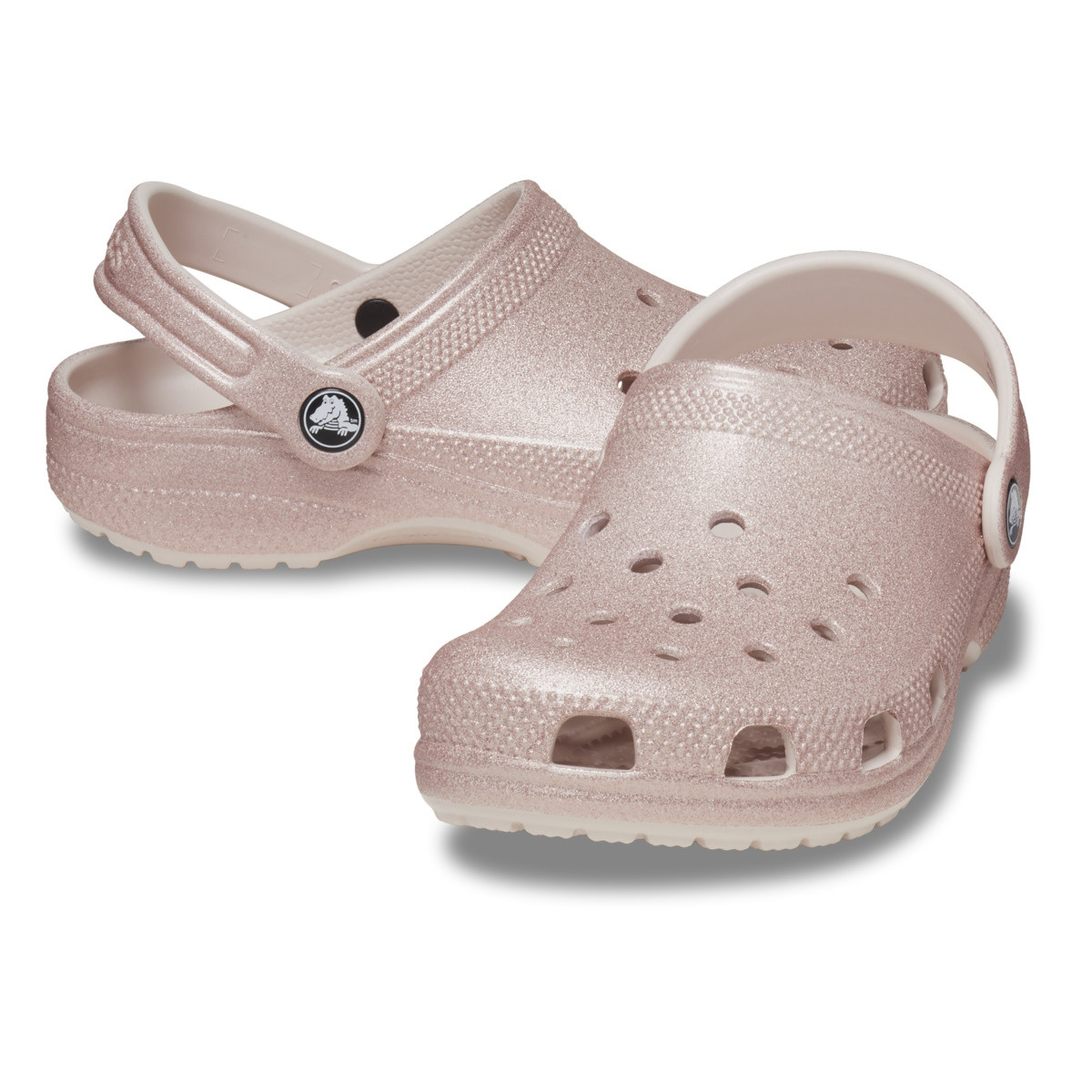 Saboti Crocs Classic Glitter Clog Kids Roz - Quartz Glitter - poza 4