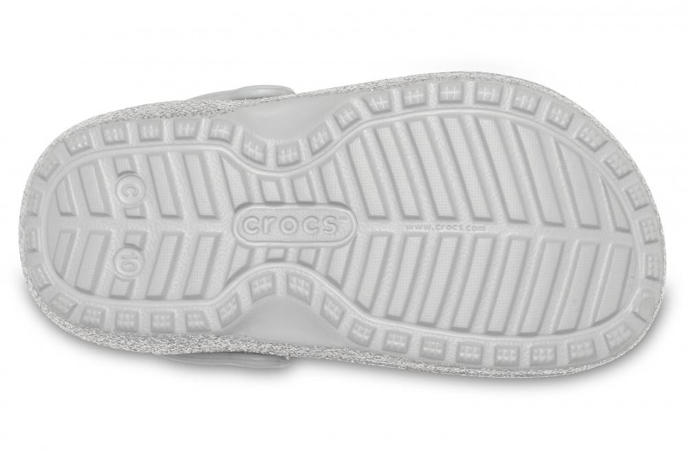 Saboti Crocs Classic Glitter Lined Clog Kids Argintiu - Silver - poza 4