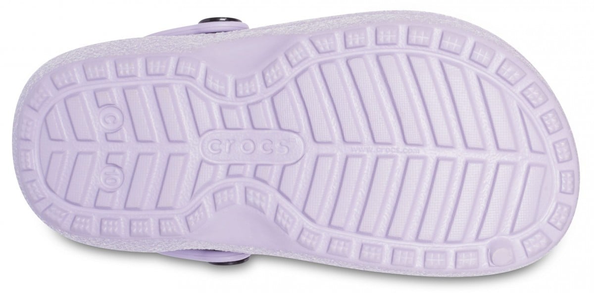 Saboti Crocs Classic Glitter Lined Clog Kids Mov - Lavender - poza 4