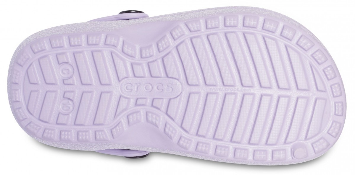 Saboti Crocs Classic Glitter Lined Clog Kids Mov - Lavender - poza 4