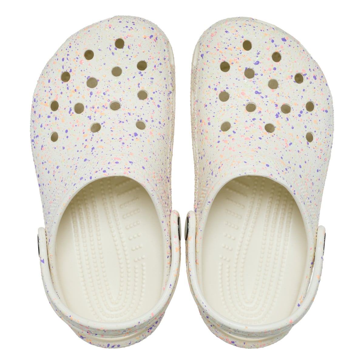 Saboti Crocs Classic Glow Paint Splatter Clog K Alb - Summit White/Multi - poza 5