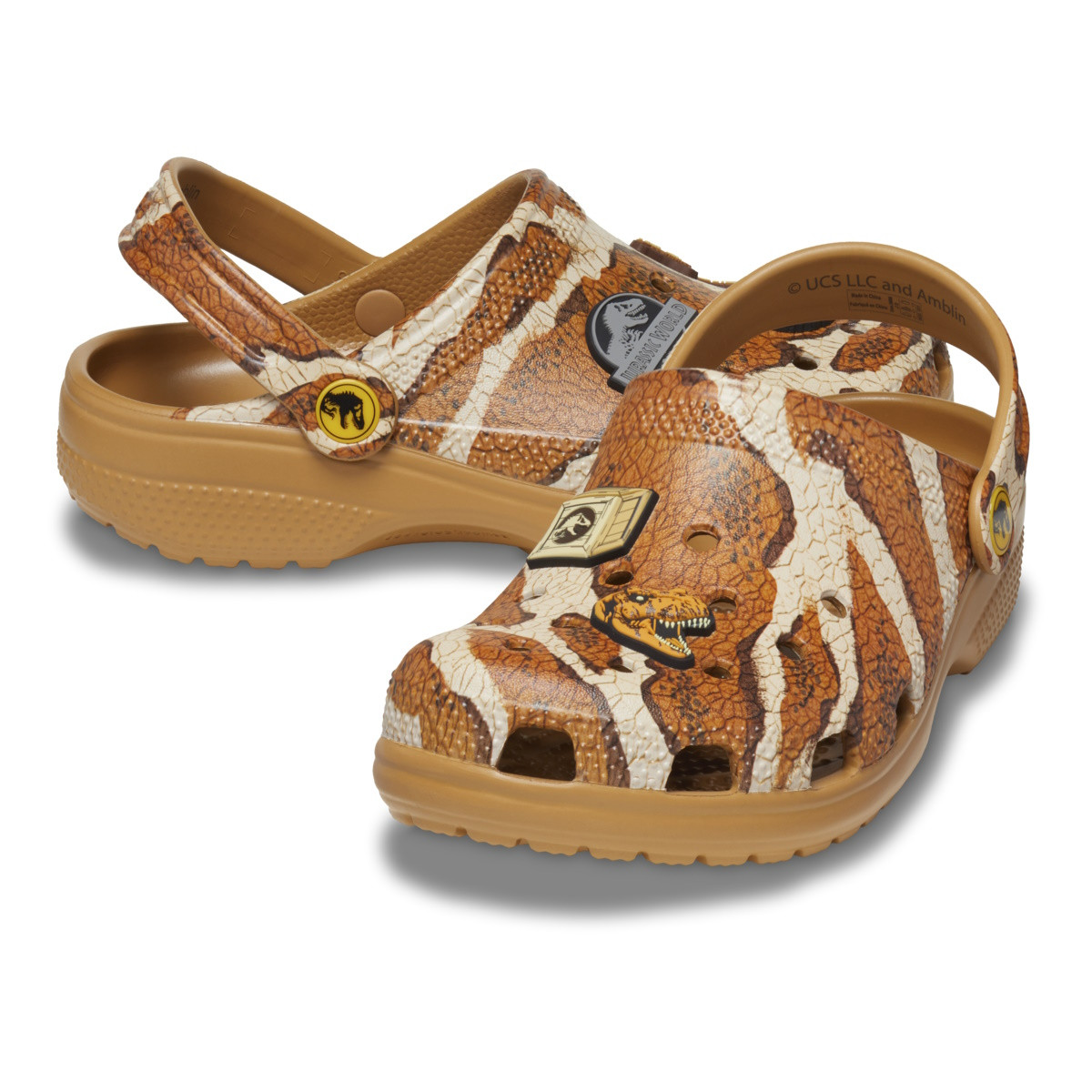 Saboti Crocs Classic Jurassic World Clog Kids Maro - Sand - poza 4
