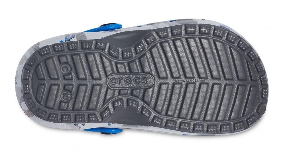 Saboti Crocs Classic Lined Camo Clog Kids Gri - Camo/Light Grey - poza 4