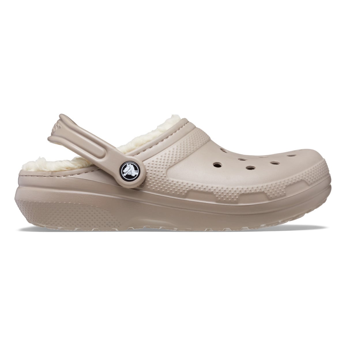 Saboti Crocs Classic Lined Clog Bej - Mushroom/Bone - poza 1
