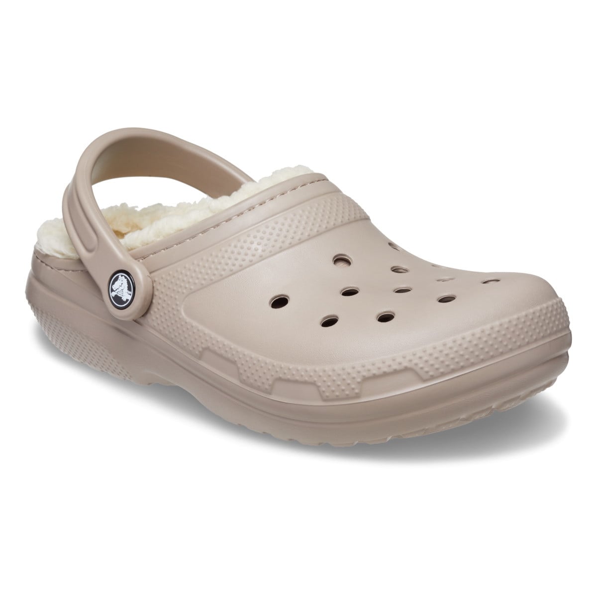 Saboti Crocs Classic Lined Clog Bej - Mushroom/Bone - poza 2