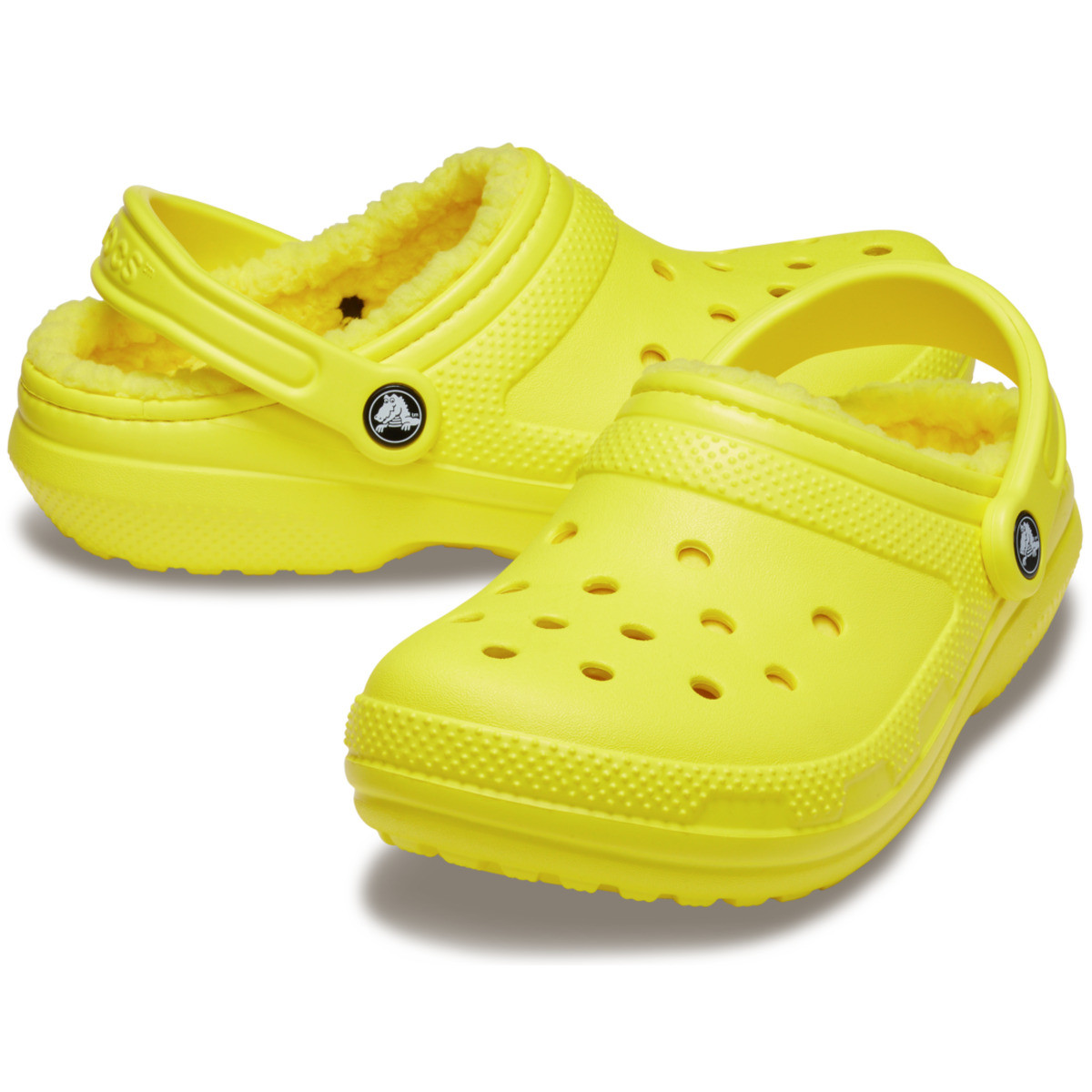 Saboti Crocs Classic Lined Clog Galben - Cyber Yellow - poza 4