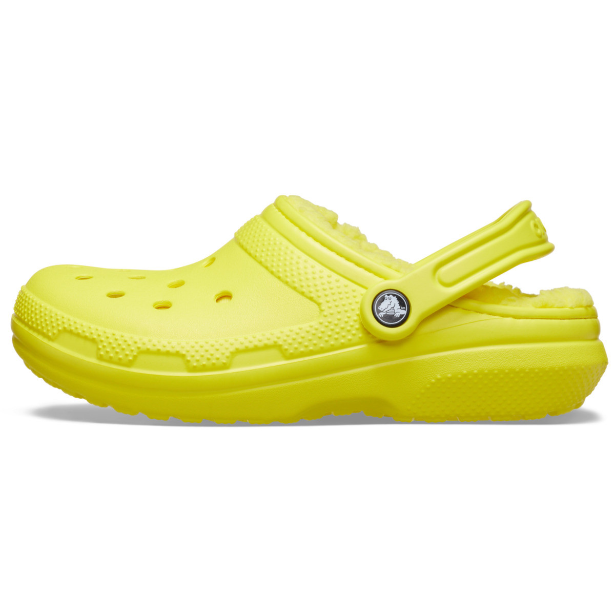 Saboti Crocs Classic Lined Clog Galben - Cyber Yellow - poza 3