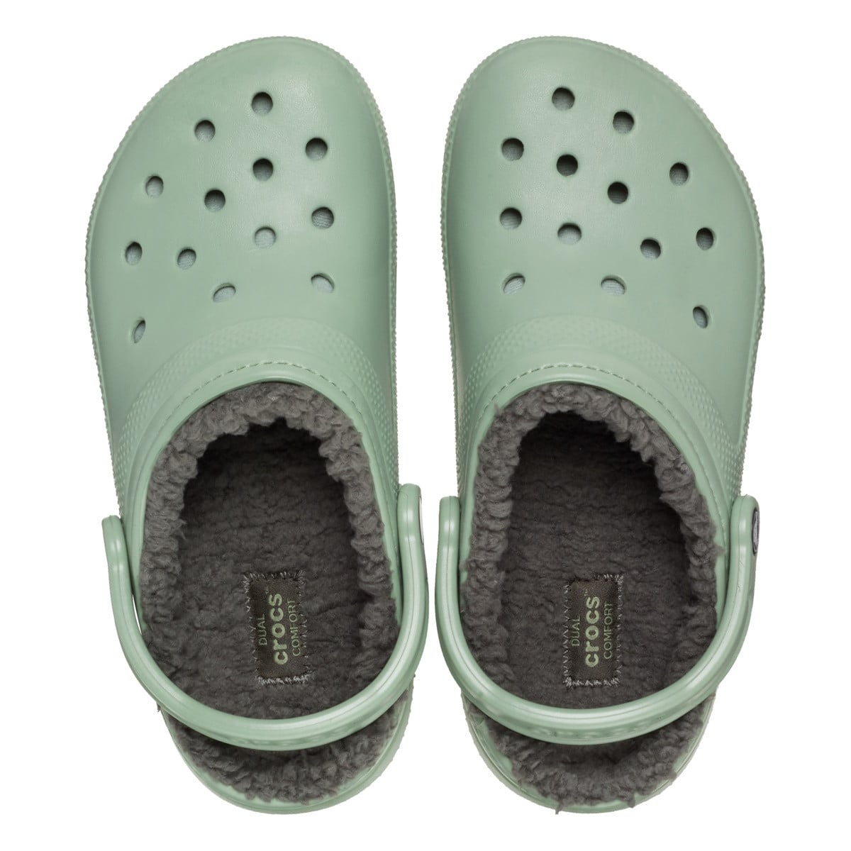 Saboti Crocs Classic Lined Clog Verde - Moss/Multi - poza 5