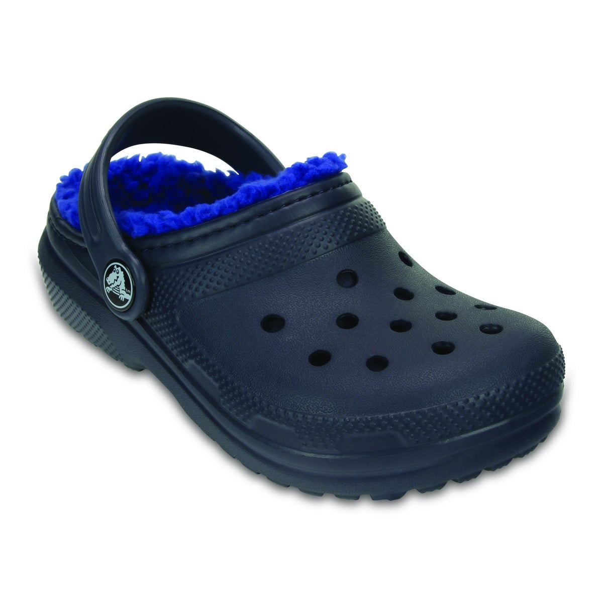 Saboti Crocs Classic Lined Kids Bleumarin - Navy - poza 2