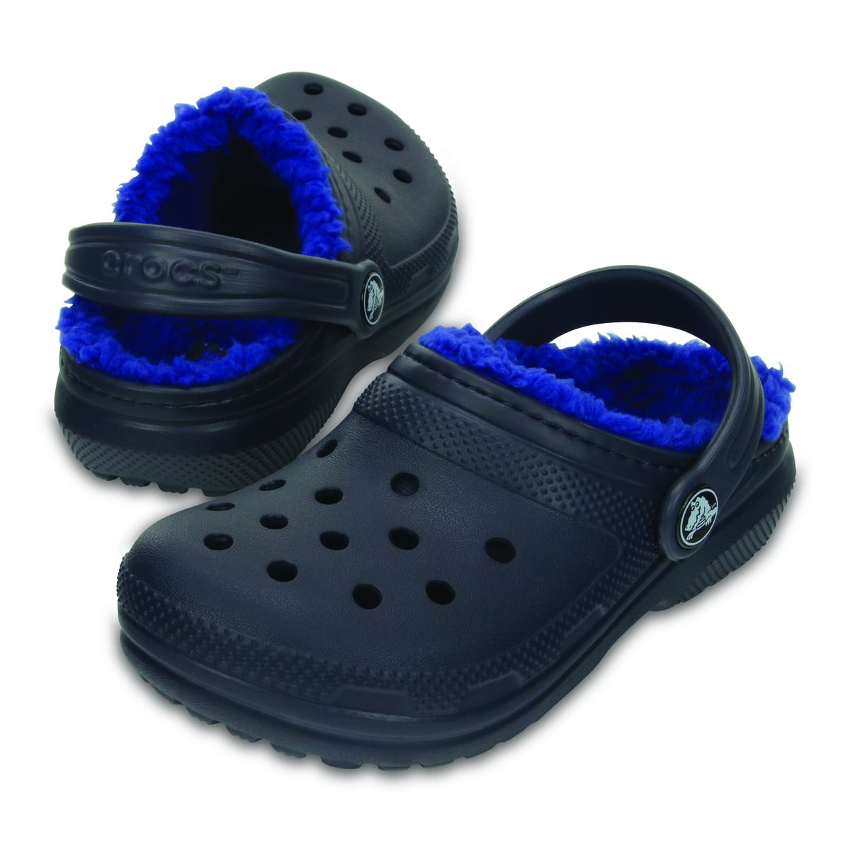Saboti Crocs Classic Lined Kids Bleumarin - Navy - poza 4