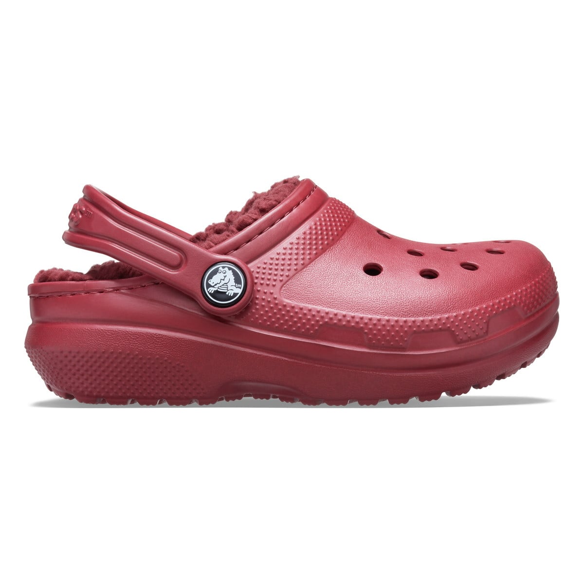 Saboti Crocs Classic Lined Kids Bordo - Brick Red - poza 1