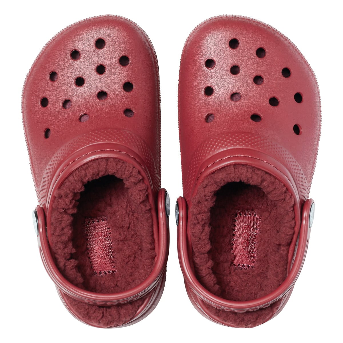 Saboti Crocs Classic Lined Kids Bordo - Brick Red - poza 4