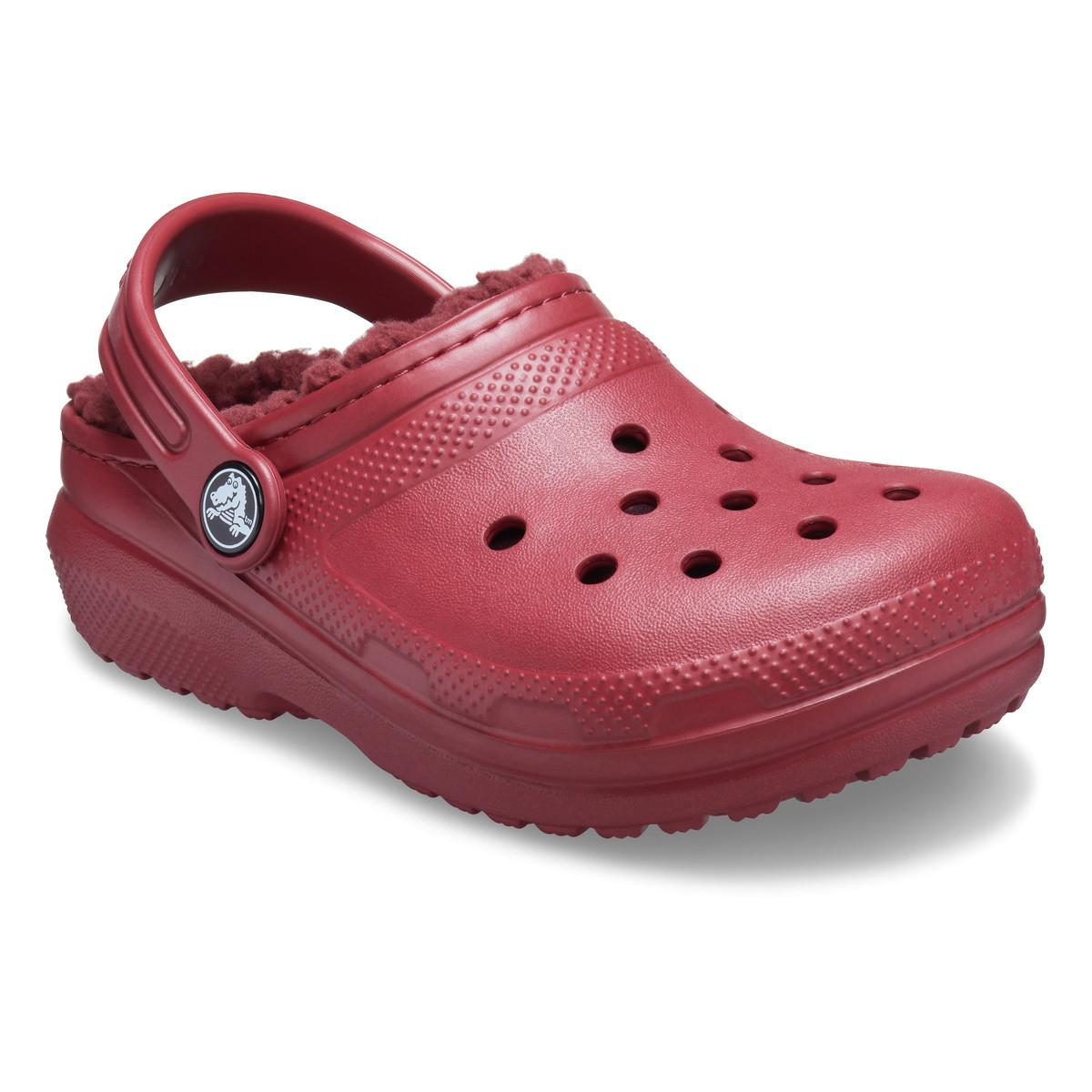 Saboti Crocs Classic Lined Kids Bordo - Brick Red - poza 2
