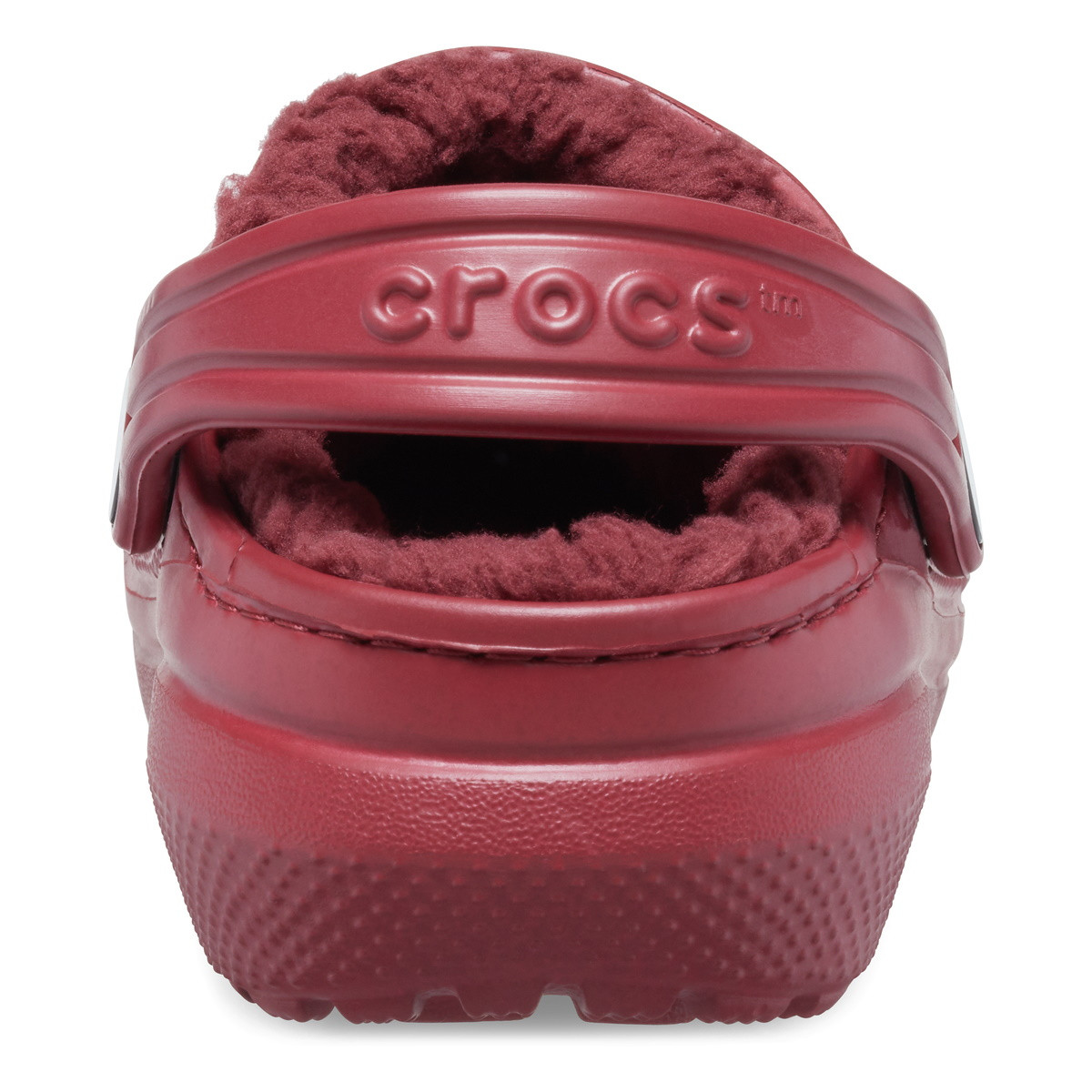 Saboti Crocs Classic Lined Kids Bordo - Brick Red - poza 3
