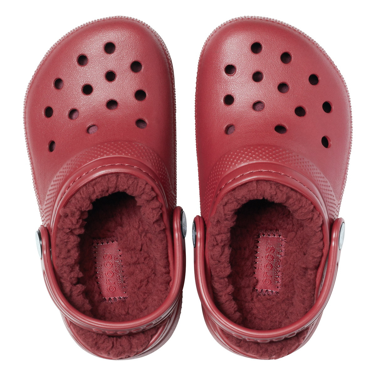 Saboti Crocs Classic Lined Kids Bordo - Brick Red - poza 4