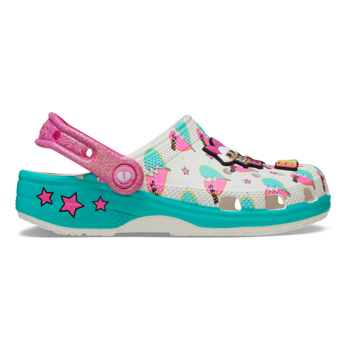 Saboti Crocs Classic LOL Surprise BFF Clog Kids Alb - White - poza 3