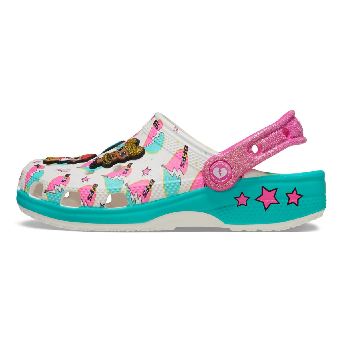 Saboti Crocs Classic LOL Surprise BFF Clog Kids Alb - White - poza 4