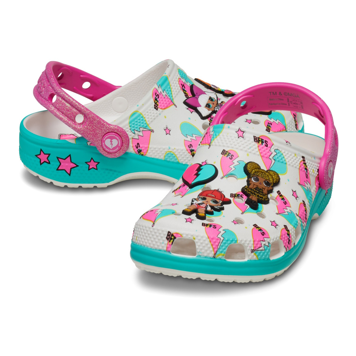 Saboti Crocs Classic LOL Surprise BFF Clog Kids Alb - White - poza 5