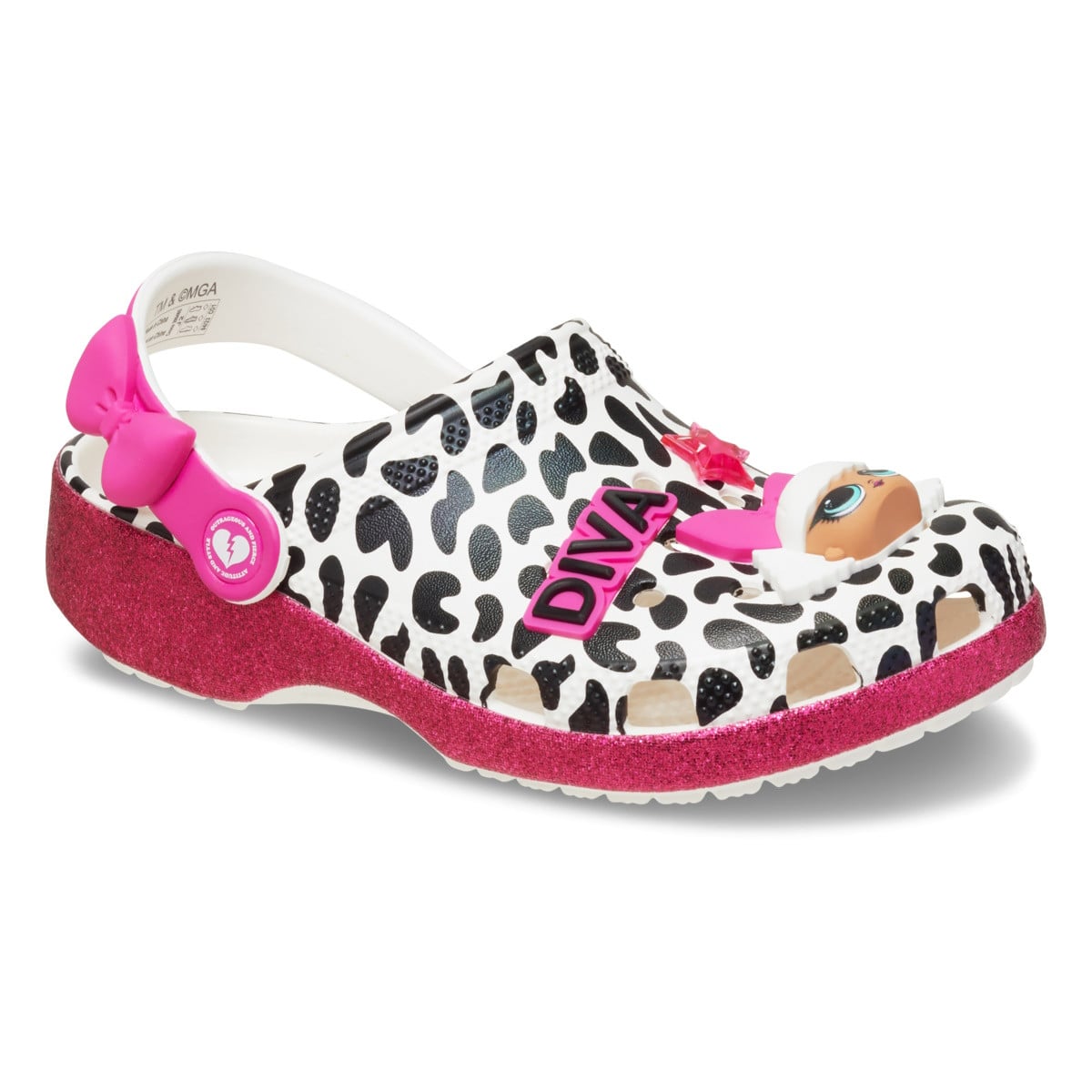 Saboti Crocs Classic LOL Surprise Diva Clog Kids Alb - White - poza 2