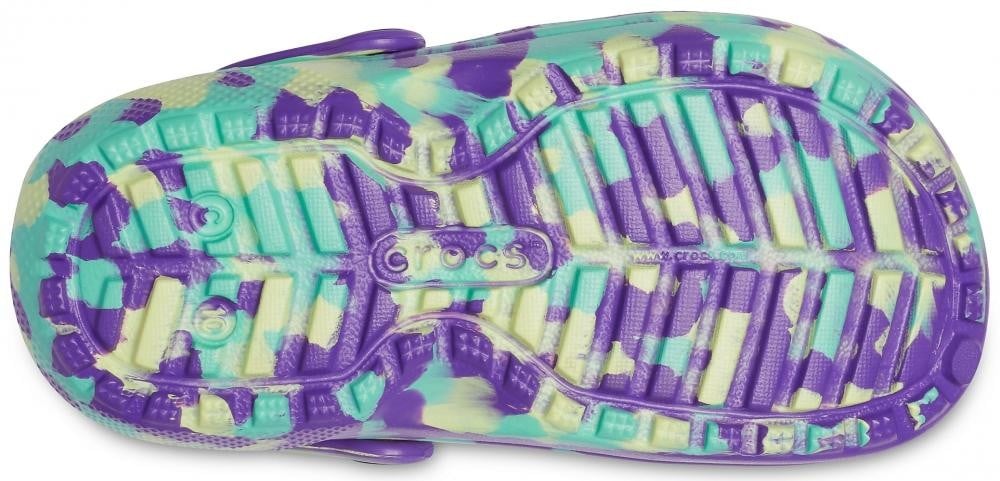 Saboti Crocs Classic Marbled Lined Kids Mov - Neon Purple - poza 4