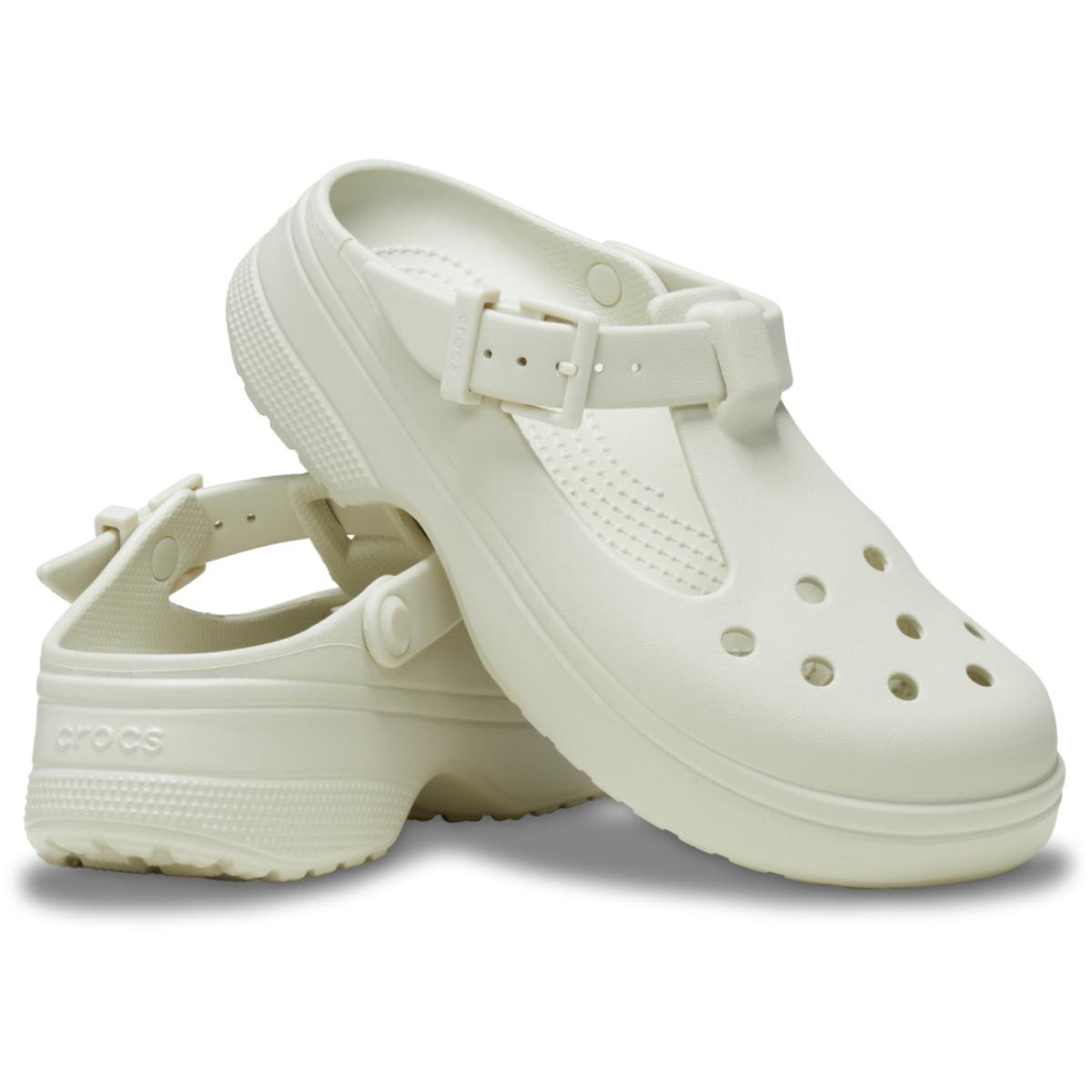 Saboti Crocs Classic Mary Jane Clog Bej - Linen - poza 4