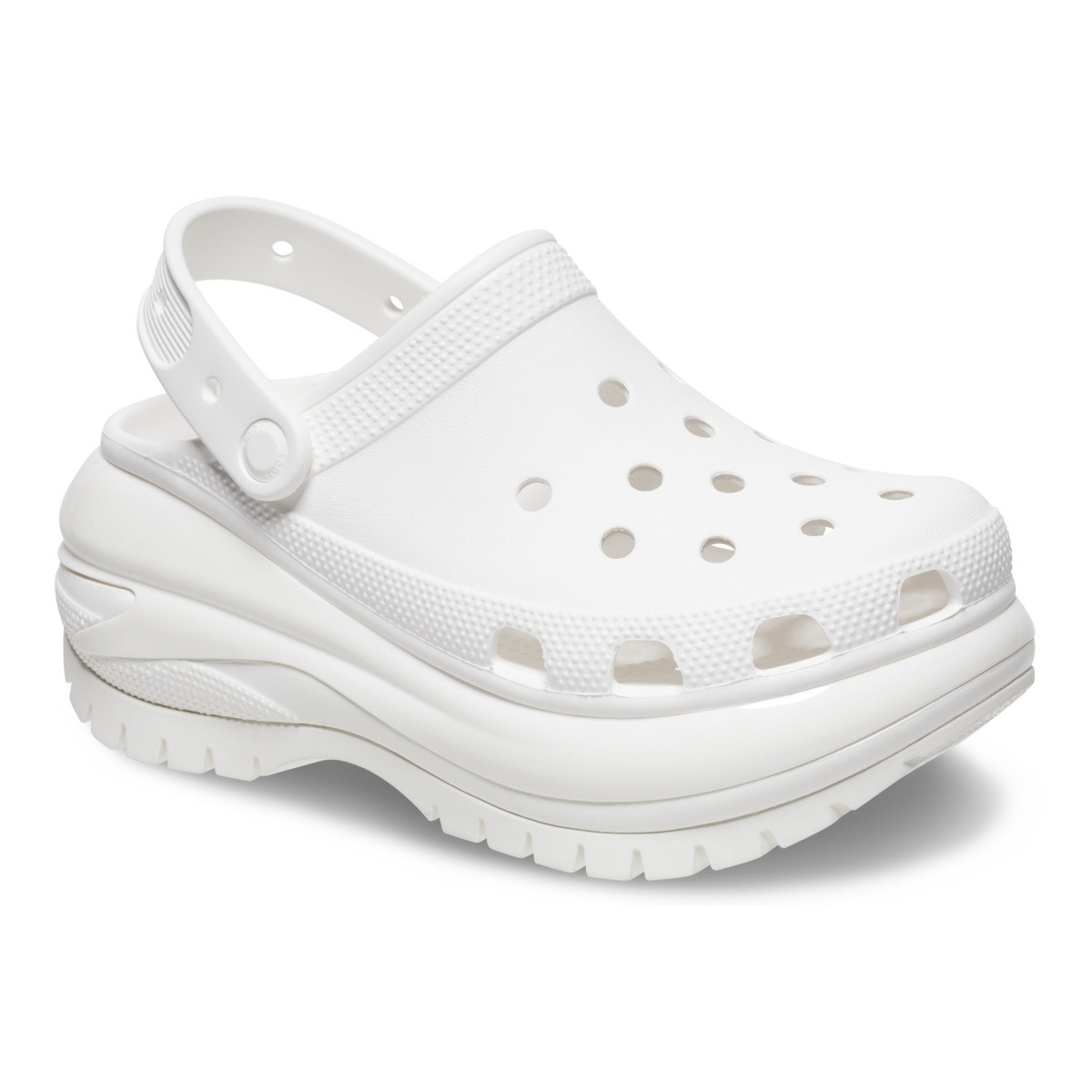 Saboți Crocs Classic Mega Crush Clog Alb - White - poza 2
