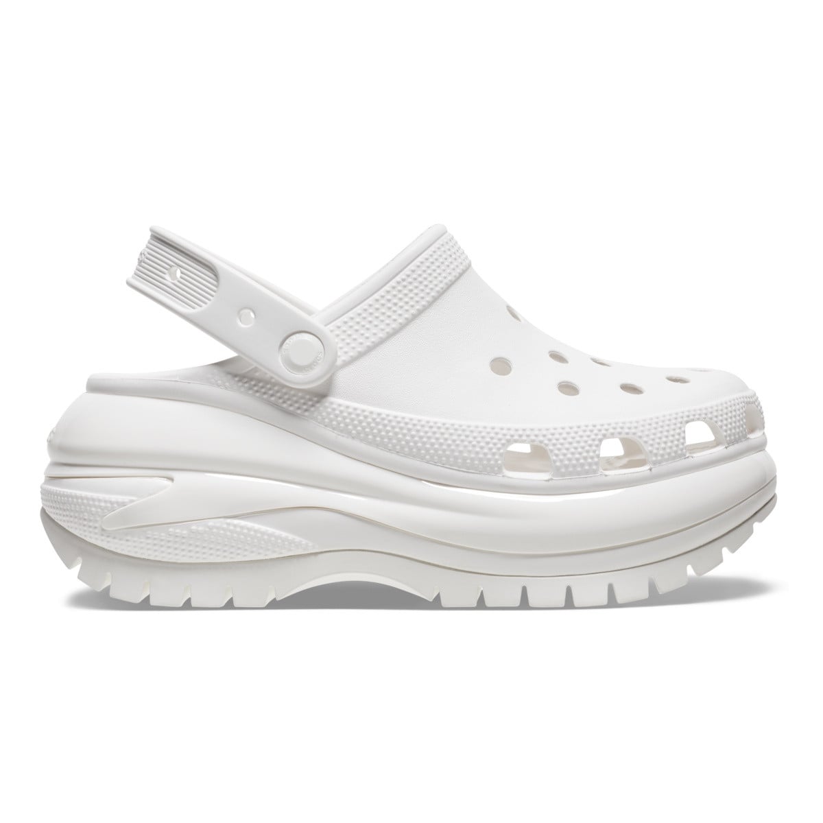 Saboți Crocs Classic Mega Crush Clog Alb - White - poza 1