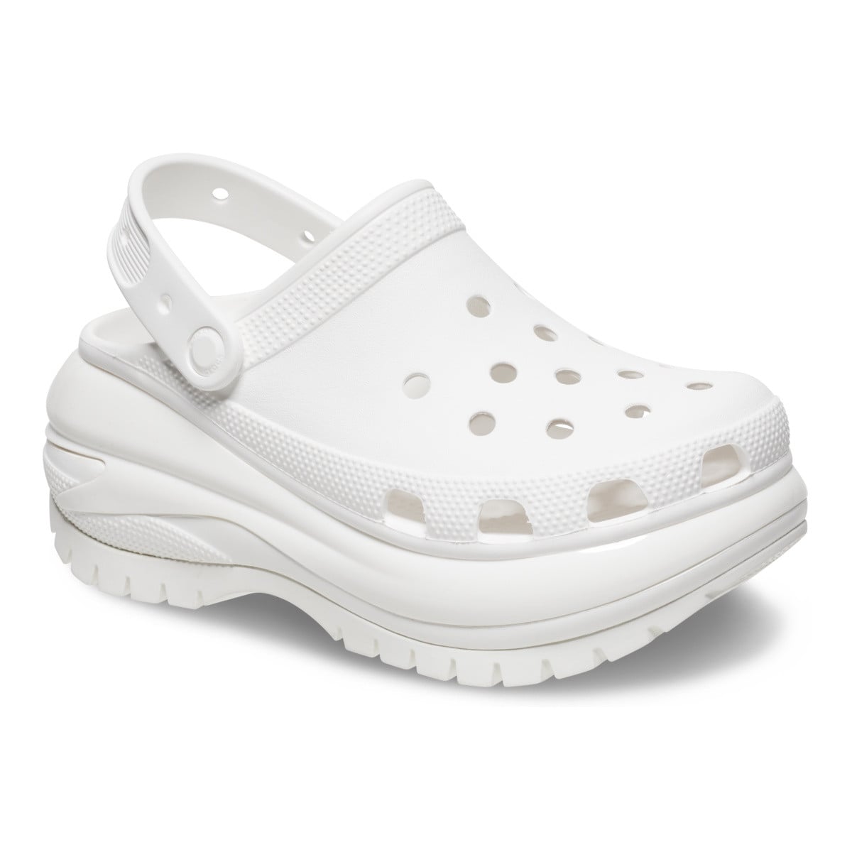 Saboți Crocs Classic Mega Crush Clog Alb - White - poza 2