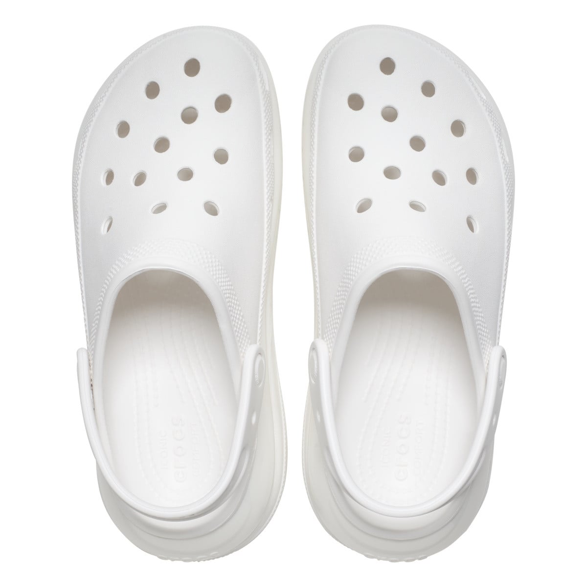 Saboți Crocs Classic Mega Crush Clog Alb - White - poza 4