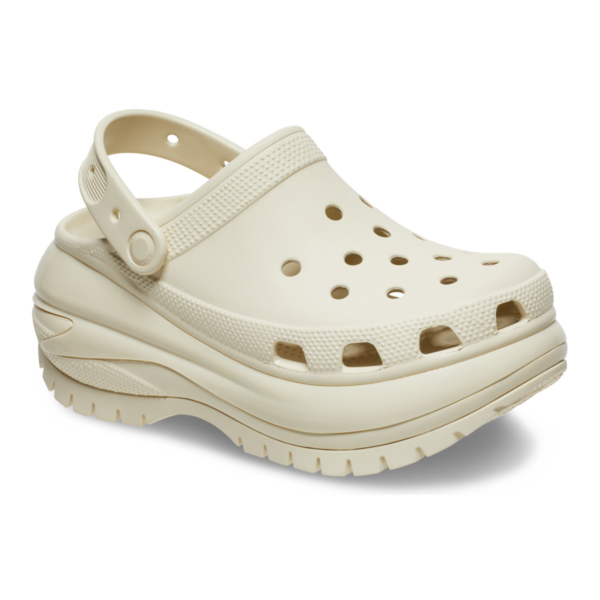 Saboți Crocs Classic Mega Crush Clog Bej - Bone - poza 2