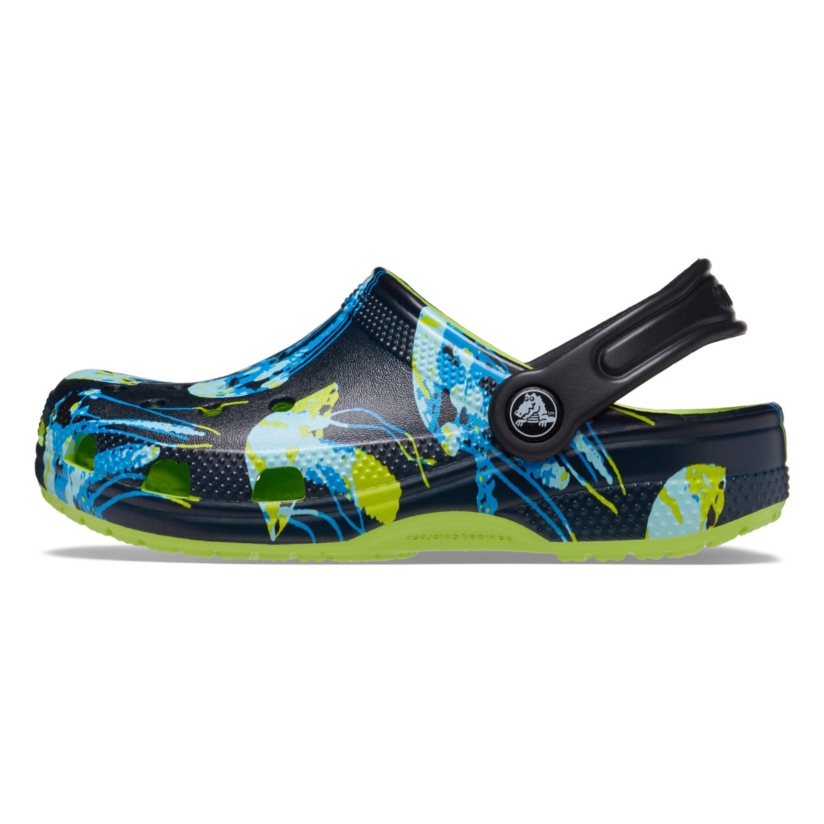 Saboti Crocs Classic Meta Scape Clog Kids Galben - Limeade/Multi - poza 3