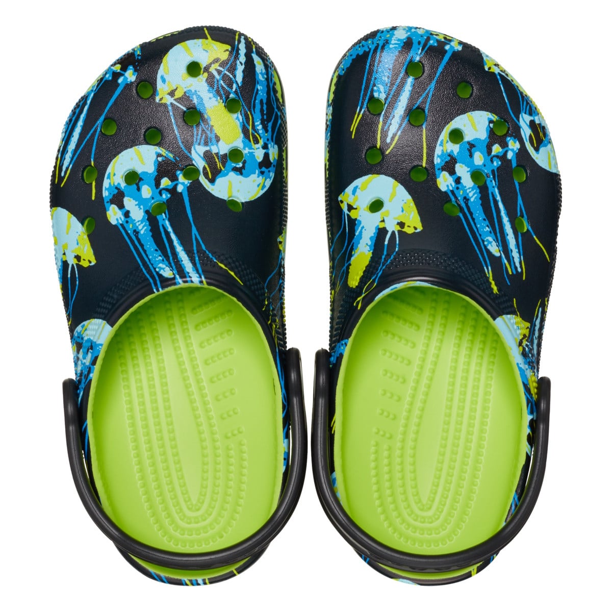 Saboti Crocs Classic Meta Scape Clog Kids Galben - Limeade/Multi - poza 5
