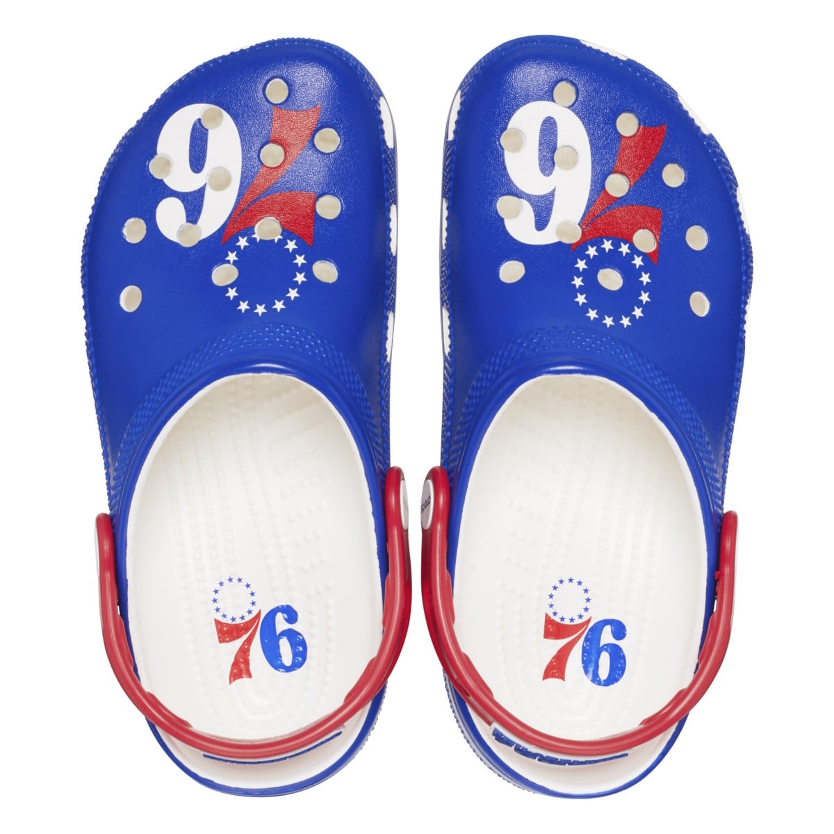 Saboti Crocs Classic NBA Philadelphia 76ers Clog Alb - White - poza 1