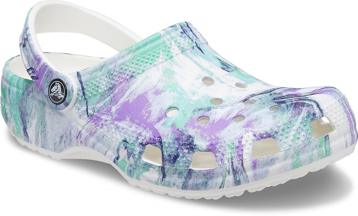 Saboți Crocs Classic Out of this World II Clog Alb - White/Multi - poza 2