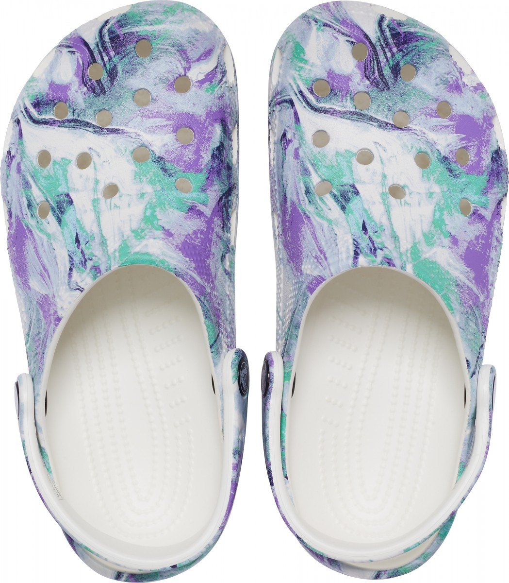 Saboți Crocs Classic Out of this World II Clog Alb - White/Multi - poza 3