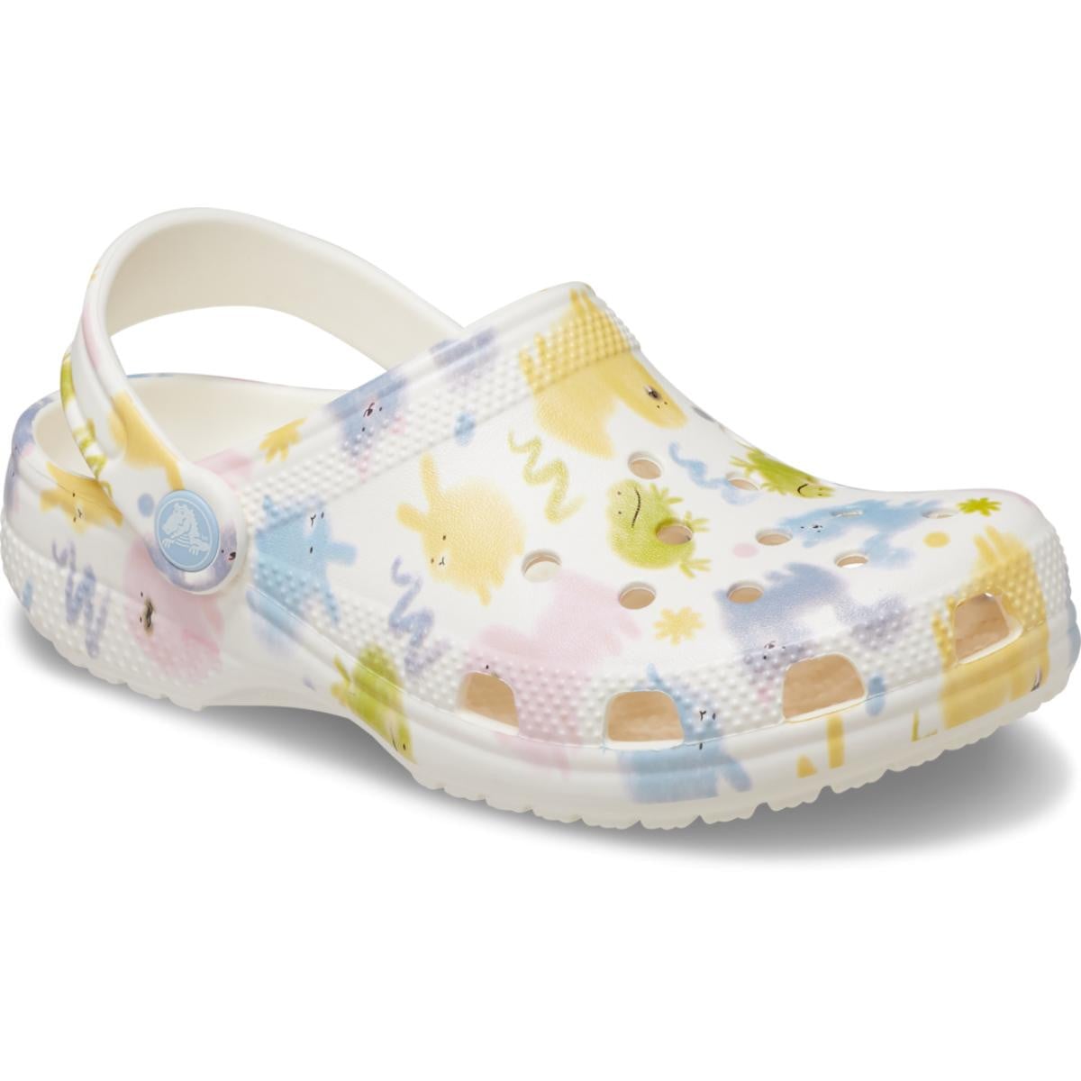 Saboti Crocs Classic Pastel Pets Clog Kids Alb - Chalk - poza 2