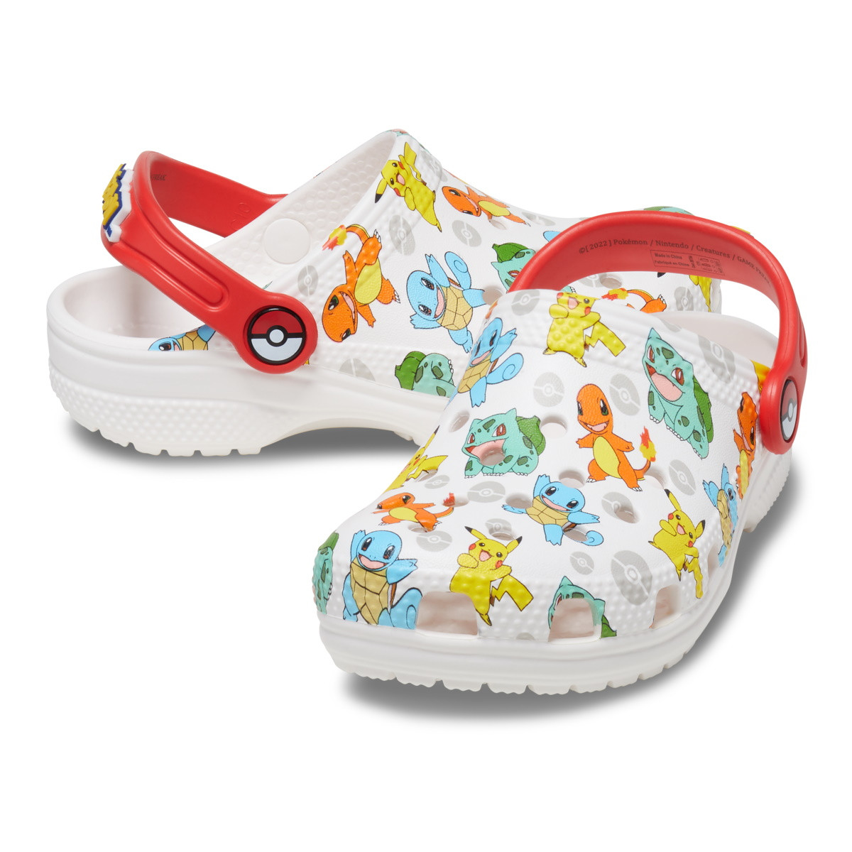 Saboti Crocs Classic Pokemon Clog Kids Alb - White/Multi - poza 4