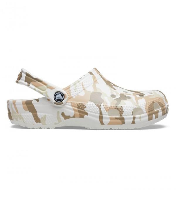 Saboti Crocs Classic Printed Camo Clog Alb - White/Multi - poza 1