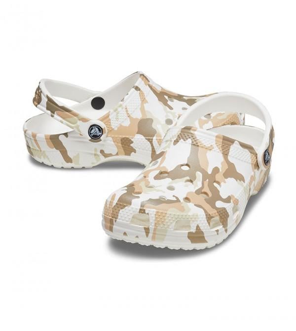 Saboti Crocs Classic Printed Camo Clog Alb - White/Multi - poza 3