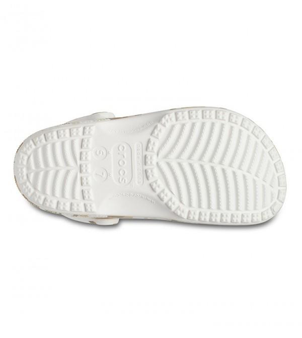 Saboti Crocs Classic Printed Camo Clog Alb - White/Multi - poza 4