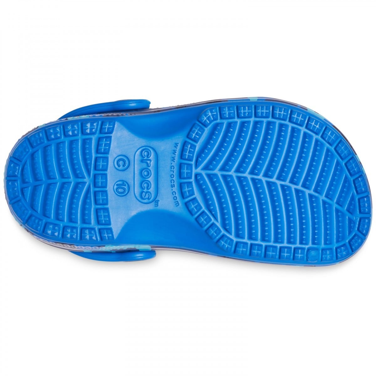 Saboți Crocs Classic Printed Clog Kids Albastru - Bright Cobalt - poza 3