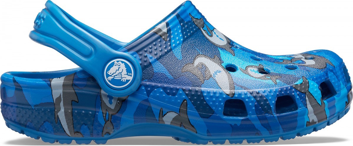 Saboți Crocs Classic Shark Clog PS Albastru - Prep Blue - poza 1